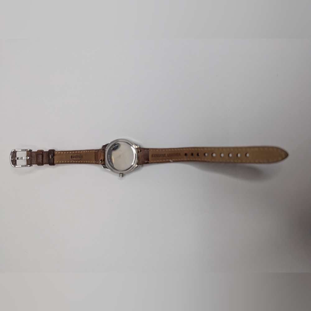 V2K Fossil Womens Watch ES-3026 Date 31mm Case Beige Leather Band Quartz - Picture 9 of 9